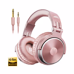 Oneodio Over Ear Headphones Hifi Studio DJ Headphone Wired Monitor Music - Rose-Gold