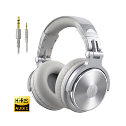 Oneodio Over Ear Headphones Hifi Studio DJ Headphone Wired Monitor Music - Silver-Gray