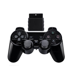 Wireless Vibrating Gamepad for Sony ps2 Gaming Controller for Playstation - Black