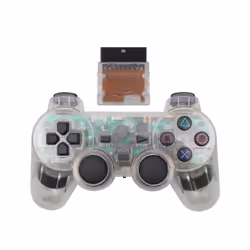 Wireless Vibrating Gamepad for Sony ps2 Gaming Controller for Playstation - White