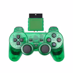Wireless Vibrating Gamepad for Sony ps2 Gaming Controller for Playstation - Green