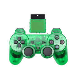 Wireless Vibrating Gamepad for Sony ps2 Gaming Controller for Playstation - Green