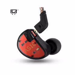 KZ AS10 5BA Driver In Ear Monitor Earphone HIFI Wired Earbuds Headset - black with mic