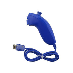 Nunchuck Controller Wired game Controller for Wii Console - Dark Blue