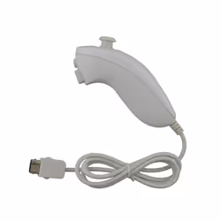 Nunchuck Controller Wired game Controller for Wii Console - White