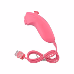 Nunchuck Controller Wired game Controller for Wii Console - Peach