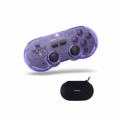 AKNES 8BitDo SN30 Pro Game Controller for Nintendo Switch Android MacOS - Bundle 2, Purple with Bag