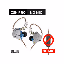 KZ ZSN Pro 1BA+1DD Hybrid technology HIFI Bass Earbuds Metal In Ear Earphones - ZSNPro Blue No Mic