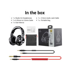 Oneodio A71 Wired Over Ear Headphone With Mic Studio DJ Headphones Professional - Black