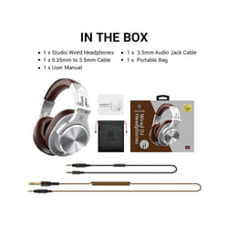 Oneodio A71 Wired Over Ear Headphone With Mic Studio DJ Headphones Professional - Silver