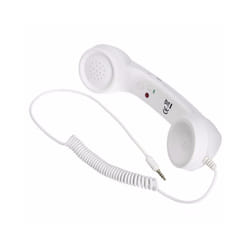 3.5mm Retro Phone Telephone Receivers Cellphone Handset For iPhone/iPad/Samsung - WHITE