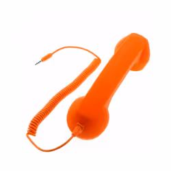 3.5mm Retro Phone Telephone Receivers Cellphone Handset For iPhone/iPad/Samsung - Orange
