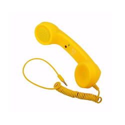 3.5mm Retro Phone Telephone Receivers Cellphone Handset For iPhone/iPad/Samsung - Yellow