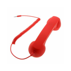 3.5mm Retro Phone Telephone Receivers Cellphone Handset For iPhone/iPad/Samsung - Red
