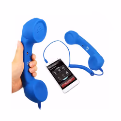 3.5mm Retro Phone Telephone Receivers Cellphone Handset For iPhone/iPad/Samsung - Red