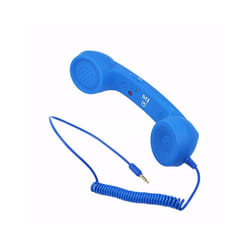 3.5mm Retro Phone Telephone Receivers Cellphone Handset For iPhone/iPad/Samsung - Blue
