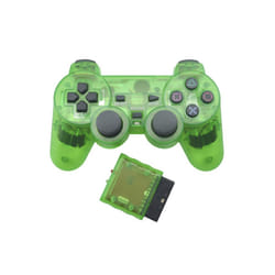 Transparent Color Game Controller For Sony PS2 Wireless gamepad 2.4GHz - Green