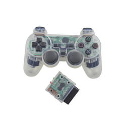 Transparent Color Game Controller For Sony PS2 Wireless gamepad 2.4GHz - WHITE