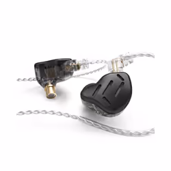 KZ ZAX 7BA+1DD 16 Unit Hybrid Headset HIFI Metal Monitor In-ear Earphones - black no mic