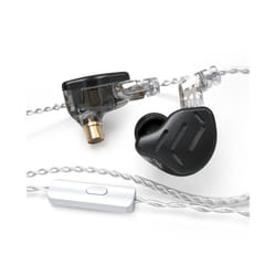 KZ ZAX 7BA+1DD 16 Unit Hybrid Headset HIFI Metal Monitor In-ear Earphones - black with mic