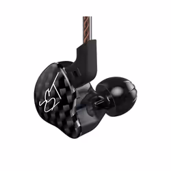 KZ ZST 1BA+1DD In Ear Earphone HiFi Hybrid Drive Bass Music Headset with - purple with mic