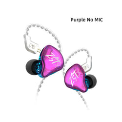 KZ ZSTX 1DD+1BA Hybrid Driver In-ear Earphone Noise Cancelling Headset - purple no mic