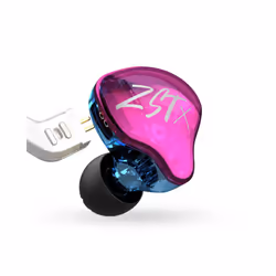 KZ ZSTX 1DD+1BA Hybrid Driver In-ear Earphone Noise Cancelling Headset - purple no mic