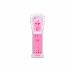 2PCS Remote Controller with Nunchuck Controller for Wii Console Wireless - Pink-1 controller