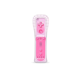 2PCS Remote Controller with Nunchuck Controller for Wii Console Wireless - Pink-1 controller