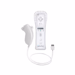 1pcs/2pcs Controller for Wii Remote Controller Gamepad Built-in Motion - White- 1 Set