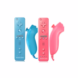 1pcs/2pcs Controller for Wii Remote Controller Gamepad Built-in Motion - Blue Pink- 2 Set