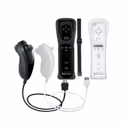 1pcs/2pcs Controller for Wii Remote Controller Gamepad Built-in Motion - Black White - 2 Set