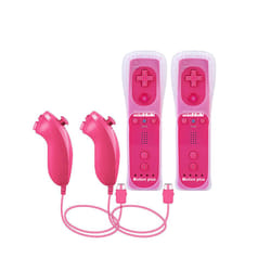 1pcs/2pcs Controller for Wii Remote Controller Gamepad Built-in Motion - Pink- 2 Set