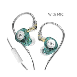 KZ EDX Pro Earphones Dynamic In Ear Monitor HiFi Wired Headphones Bass - Cyan MIC