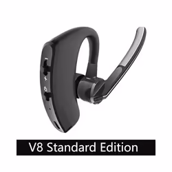 V8S/V9S Earphone Bluetooth 5.0 Business Handsfree Wireless Headphone - V8-Black
