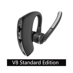 V8S/V9S Earphone Bluetooth 5.0 Business Handsfree Wireless Headphone - V8-Black