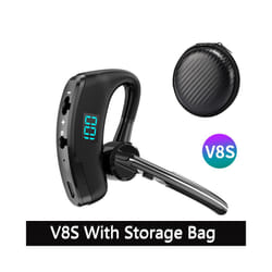V8S/V9S Earphone Bluetooth 5.0 Business Handsfree Wireless Headphone - V8S With Bag