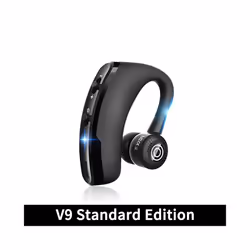 V8S/V9S Earphone Bluetooth 5.0 Business Handsfree Wireless Headphone - V9-Black