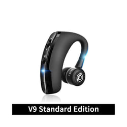 V8S/V9S Earphone Bluetooth 5.0 Business Handsfree Wireless Headphone - V9-Black