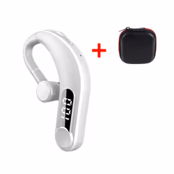 V8S/V9S Earphone Bluetooth 5.0 Business Handsfree Wireless Headphone - M22-White With Bag