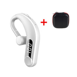 V8S/V9S Earphone Bluetooth 5.0 Business Handsfree Wireless Headphone - M22-White With Bag