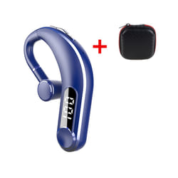 V8S/V9S Earphone Bluetooth 5.0 Business Handsfree Wireless Headphone - M22-Blue With Bag