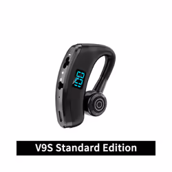 V8S/V9S Earphone Bluetooth 5.0 Business Handsfree Wireless Headphone - V9S-Black