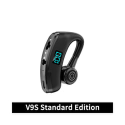 V8S/V9S Earphone Bluetooth 5.0 Business Handsfree Wireless Headphone - V9S-Black