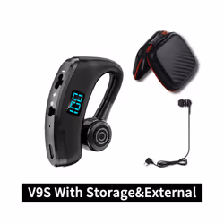 V8S/V9S Earphone Bluetooth 5.0 Business Handsfree Wireless Headphone - V9S Deluxe Edition