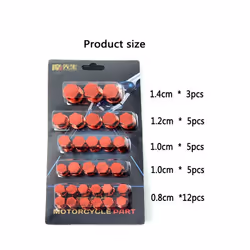 30Pcs/Set Motorcycle Nut Bolt Cap Head Screw Cover Decorative Parts Modification - Black