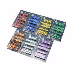 30Pcs/Set Motorcycle Nut Bolt Cap Head Screw Cover Decorative Parts Modification - Orange