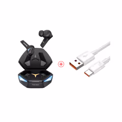 RUSAM GA33 Gamer Headset Low Latency Bluetooth Headphones TWS Wireless - 1 black 1 cable