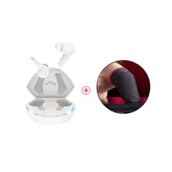RUSAM GA33 Gamer Headset Low Latency Bluetooth Headphones TWS Wireless - 1white 1fingertips