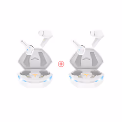 RUSAM GA33 Gamer Headset Low Latency Bluetooth Headphones TWS Wireless - 2 white